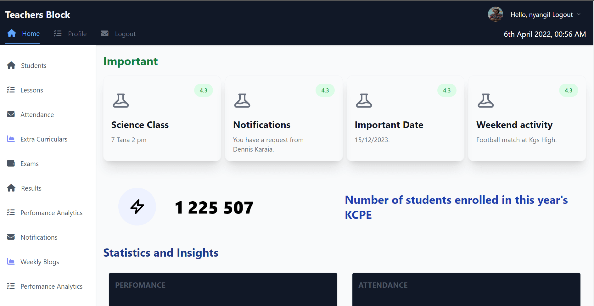 Victor Gichui School Management System project